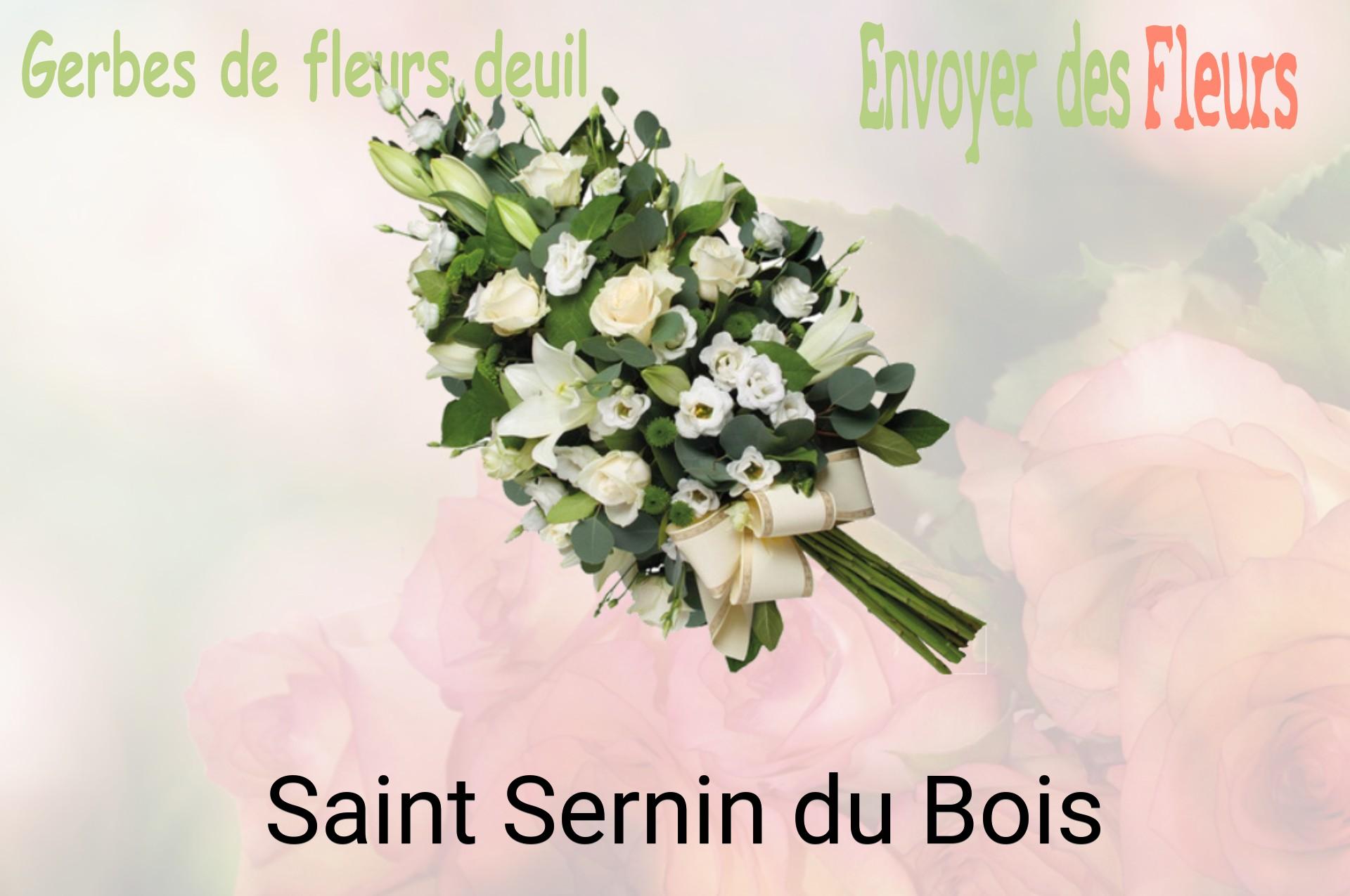 Gerbe de fleurs de deuil livrée à Saint-Sernin-du-Bois